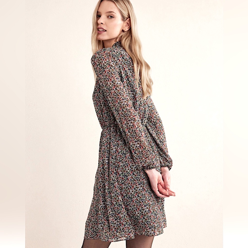 BODEN High Neck Flippy Mini Dress